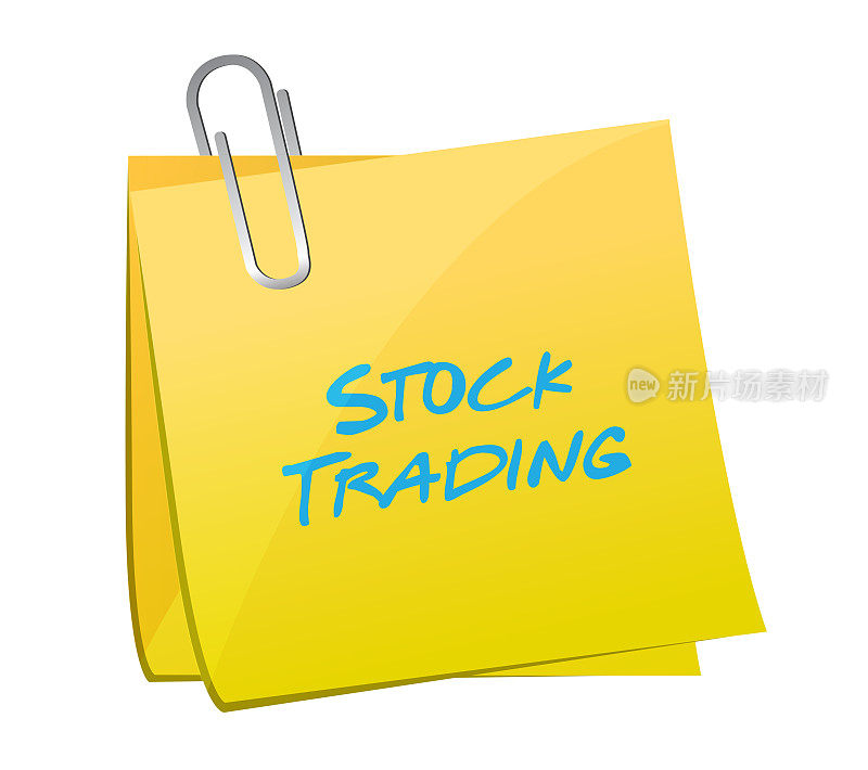 Stock trading post illustration design
